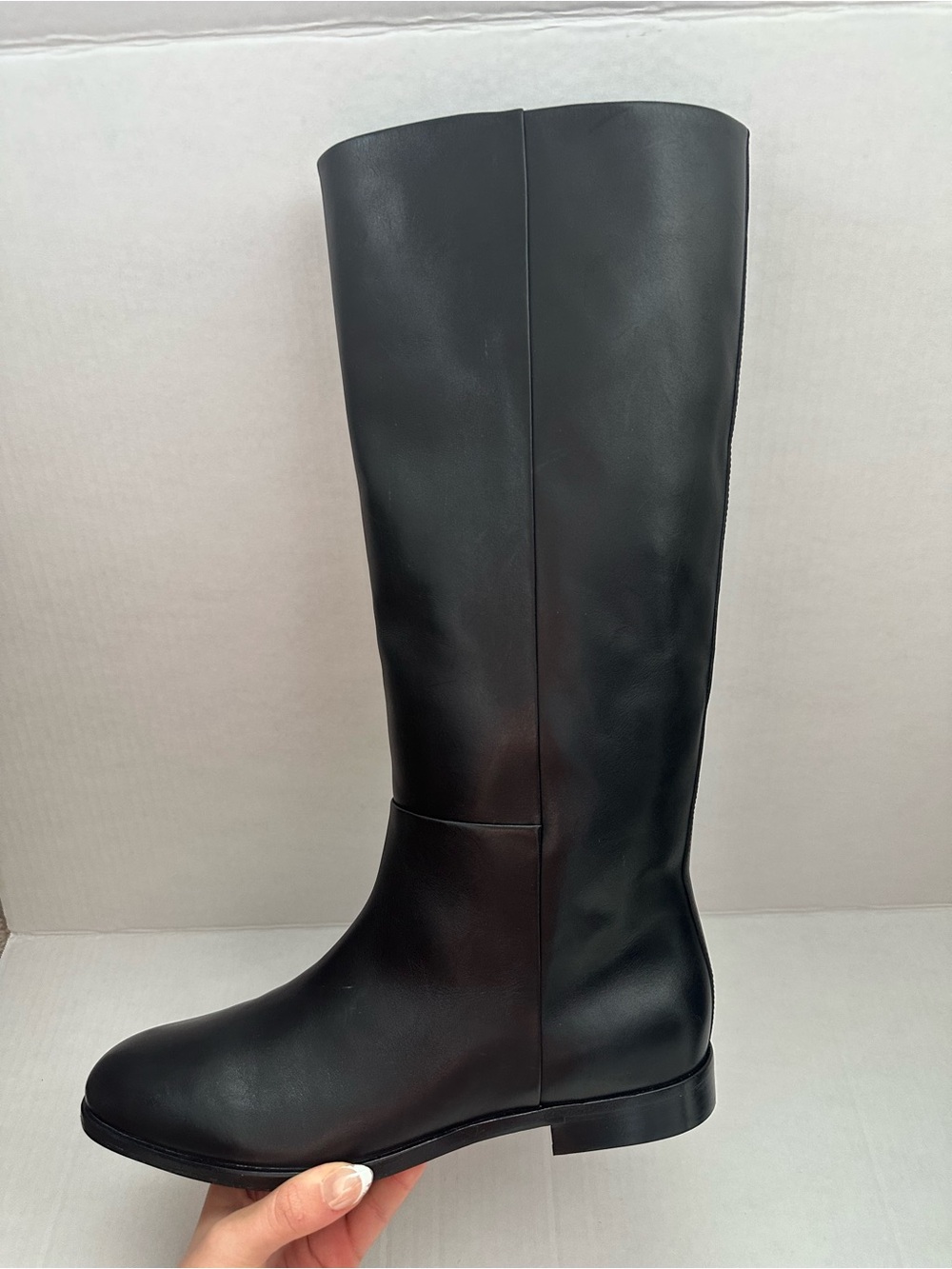 Vince Black Over-the-Knee Smooth Leather Boots - Picture 5 of 8
